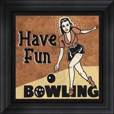 Framed Have Fun Bowling Print