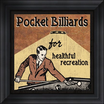 Framed Pocket Billiards Print