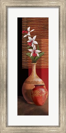 Framed Orchid Vase I Print