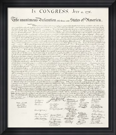 Framed Declaration of Independence Print