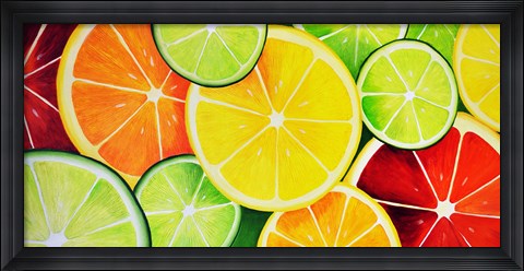 Framed Fruit Slices Print