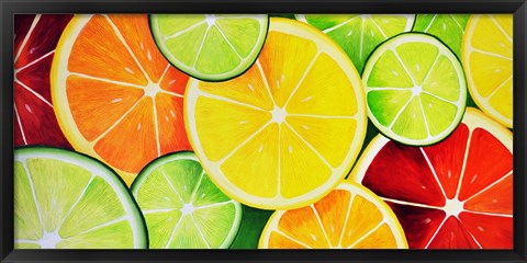 Framed Fruit Slices Print