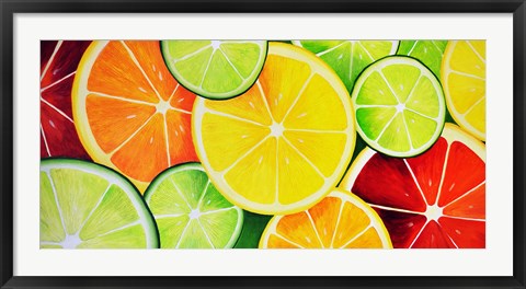 Framed Fruit Slices Print