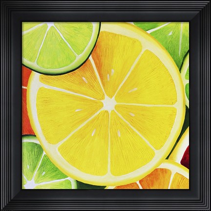 Framed Sliced Lemon Print