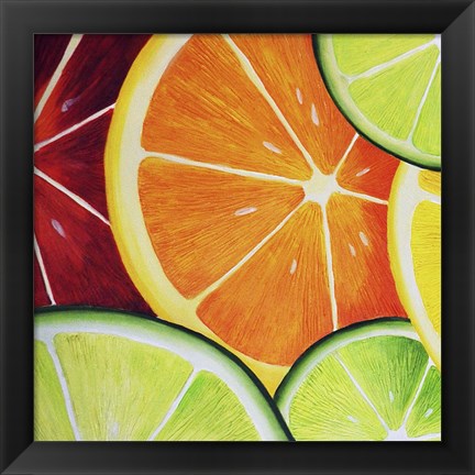 Framed Sliced Orange Print