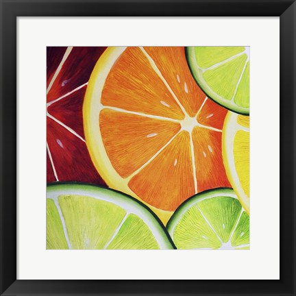 Framed Sliced Orange Print