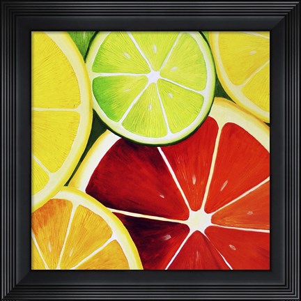 Framed Sliced Grapefruit Print
