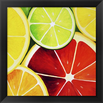 Framed Sliced Grapefruit Print