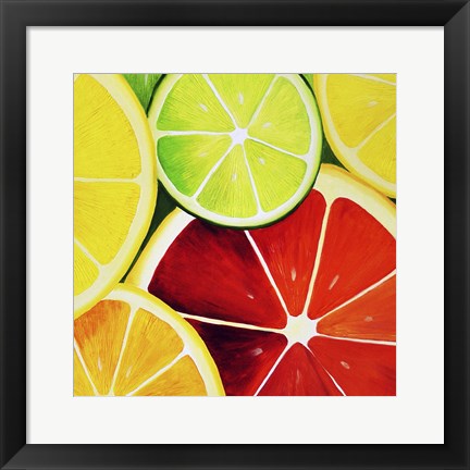 Framed Sliced Grapefruit Print