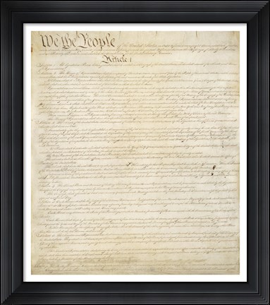 Framed Constitution of the United States I Print