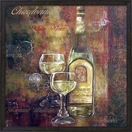 Framed Chardonnay Lettered Print