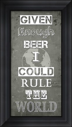 Framed Given Enough Beer Print