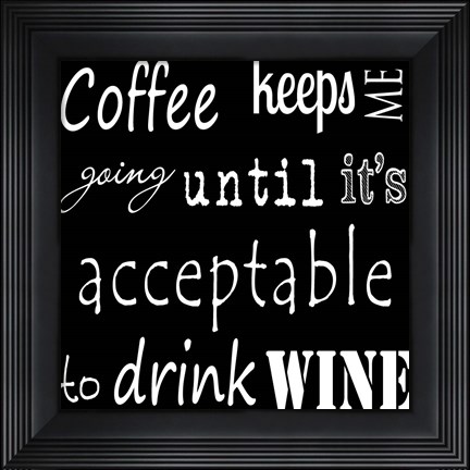 Framed CoffeeTill Wine Print