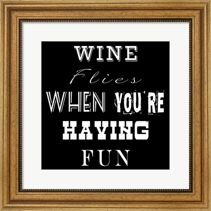 Framed Wine Flies Print
