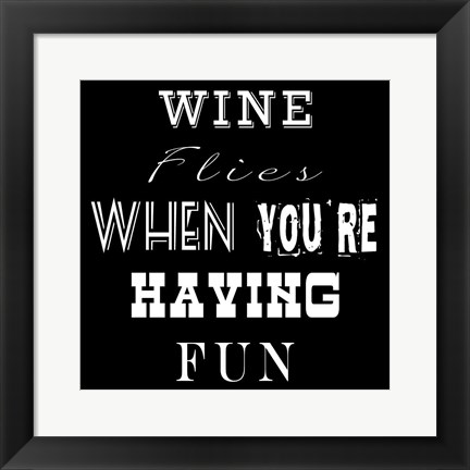 Framed Wine Flies Print