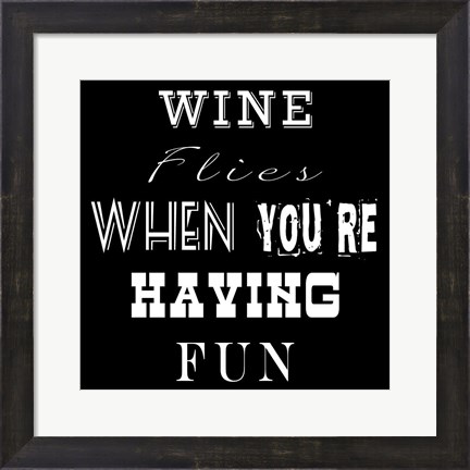 Framed Wine Flies Print
