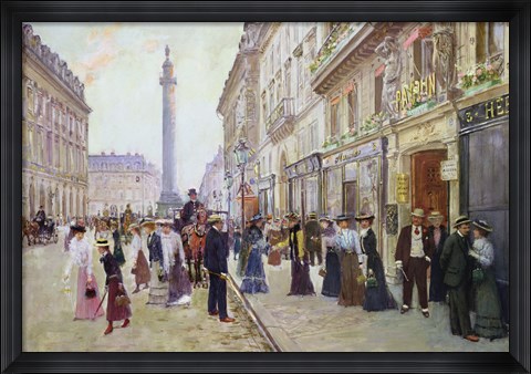 Framed Workers leaving the Maison Paquin Print