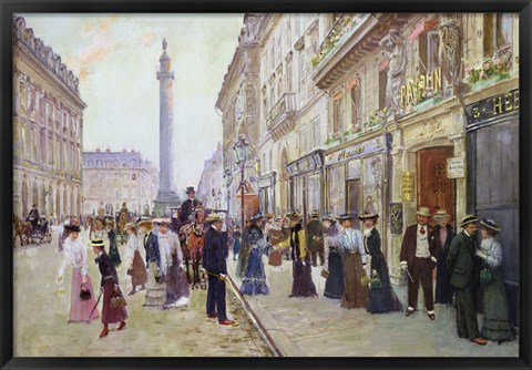 Framed Workers leaving the Maison Paquin Print