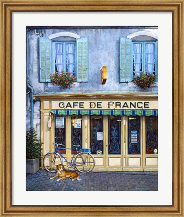 Framed Cafe De France Print