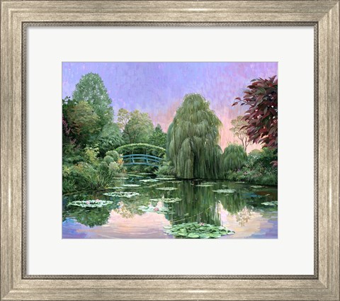 Framed Monet Garden V Print