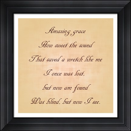 Framed Amazing Grace Print