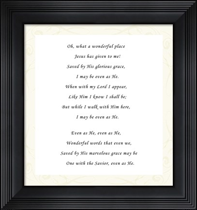 Framed What A Wonderful Place Print