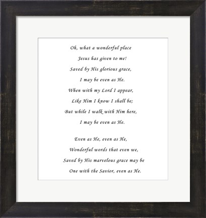 Framed What A Wonderful Place Print