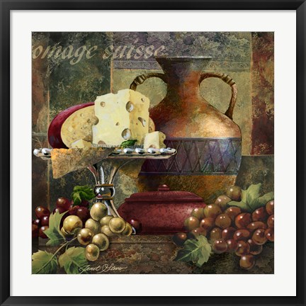 Framed Cheese &amp; Grapes II Print