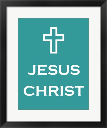 Framed Jesus Christ Cross Print