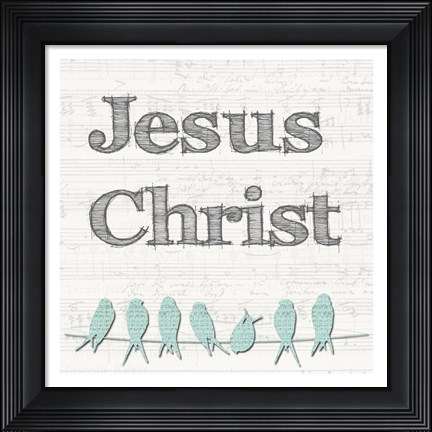 Framed Jesus Christ Birds Print