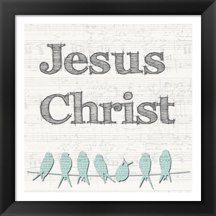 Framed Jesus Christ Birds Print