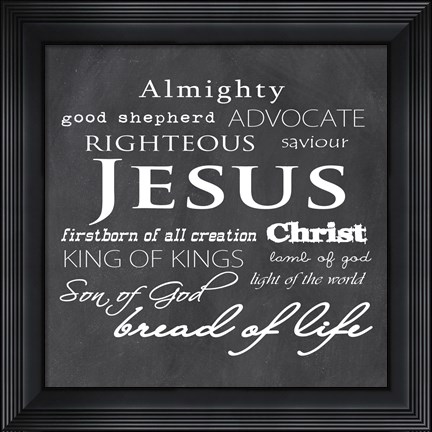 Framed Jesus Christ Chalkboard Print