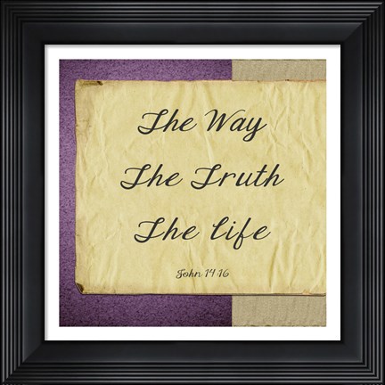 Framed John 14:16 Print