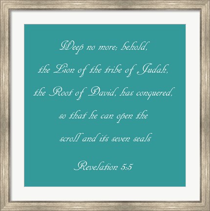Framed Revelation 5:5 - blue Print