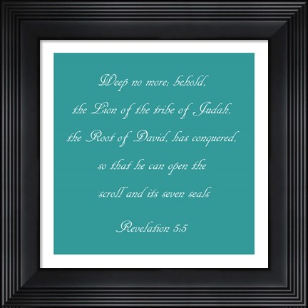 Framed Revelation 5:5 - blue Print