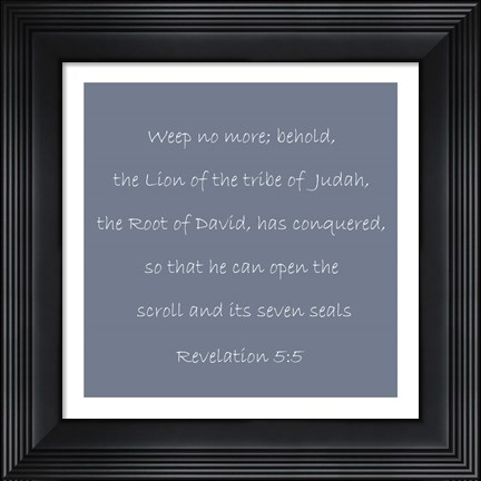 Framed Revelation 5:5 Print