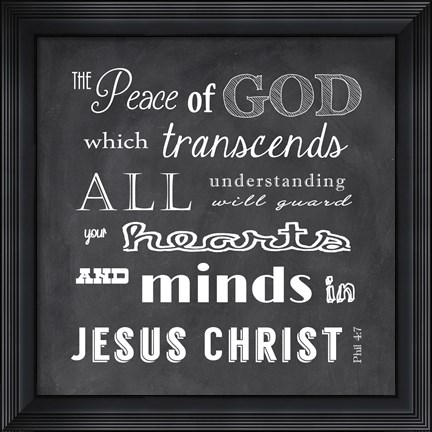 Framed Peace of God - black Print