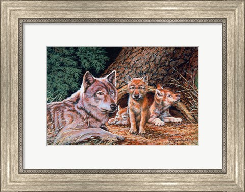 Framed Wolf Den Print