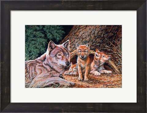 Framed Wolf Den Print