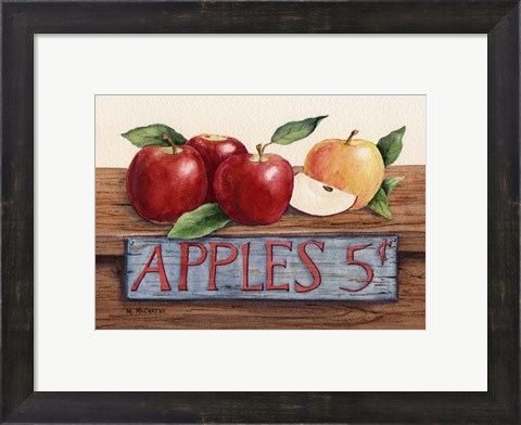 Framed Apples 5 Cents Print