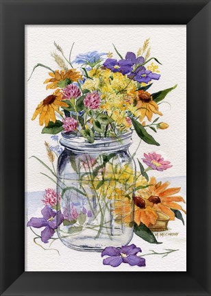 Framed Wildflower Jar Print