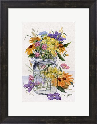 Framed Wildflower Jar Print