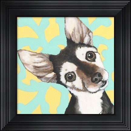Framed Dlynn&#39;s Dogs - Jules Vern Print