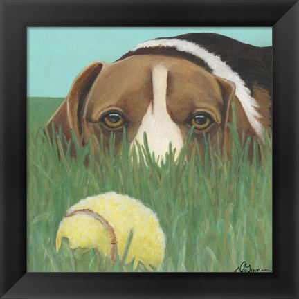 Framed Dlynn&#39;s Dogs - Sunny Print