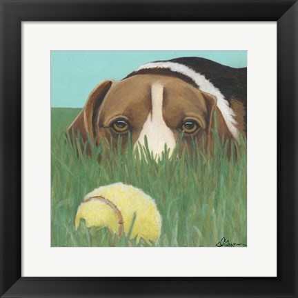 Framed Dlynn&#39;s Dogs - Sunny Print