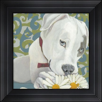 Framed Dlynn&#39;s Dogs - Patch Print