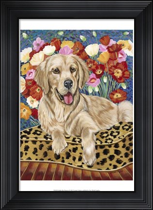 Framed Golden Boy Retriever Print