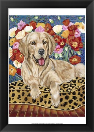 Framed Golden Boy Retriever Print