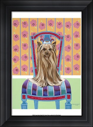 Framed Crown Princess Yorkie Print