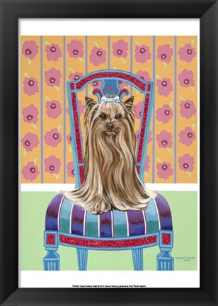 Framed Crown Princess Yorkie Print